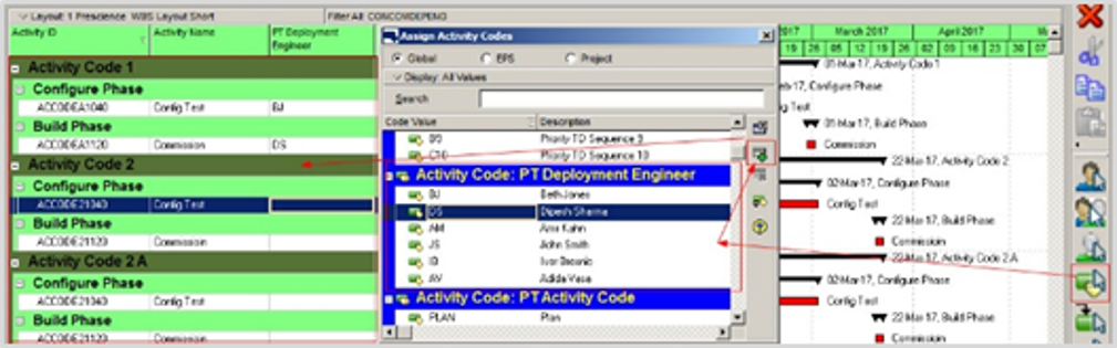 Primavera P6 Activities Filtering